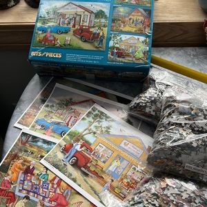 Bits and Pieces 4:1 puzzle set “Friendly Folk” 1000 pieces each